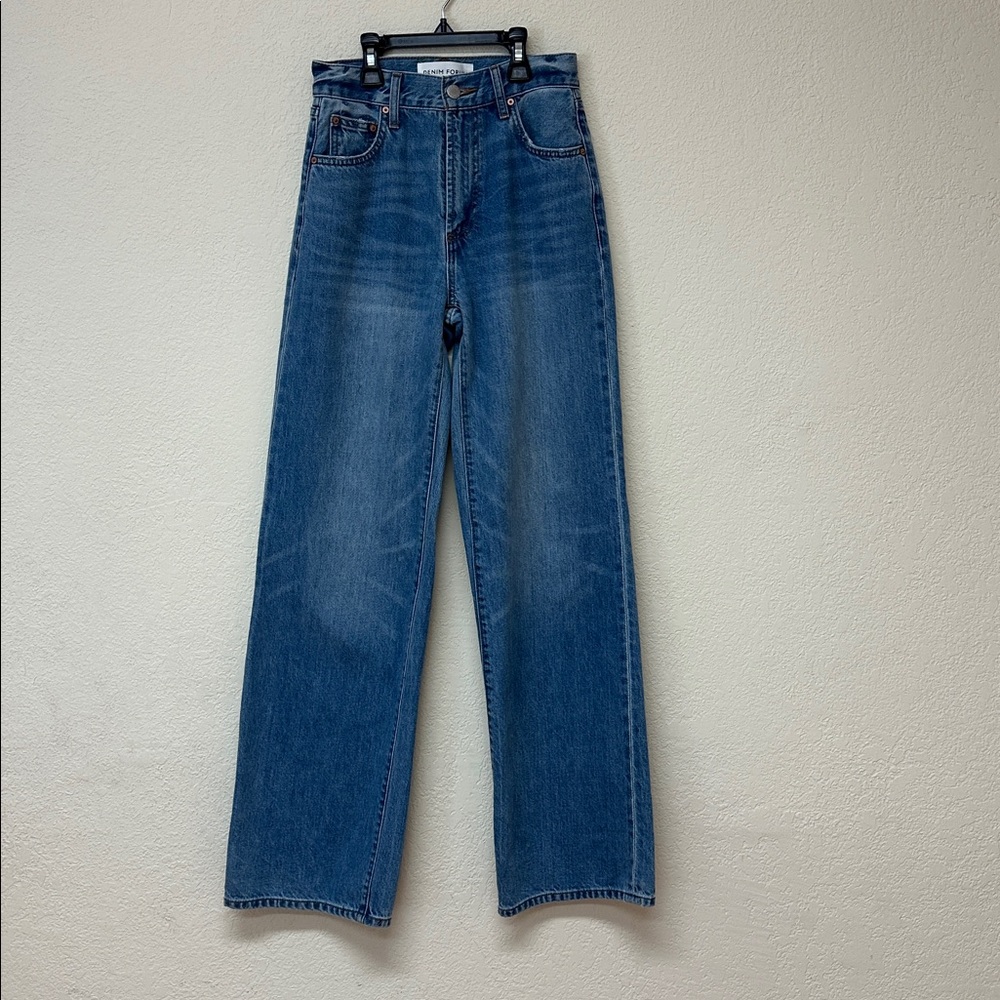 Denim Forum Farrah High Rise Featherweight Wide Leg Jeans 23